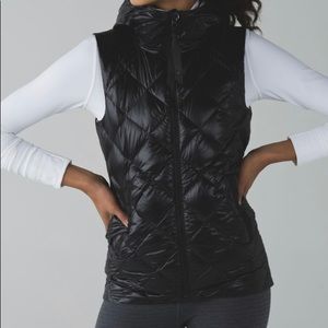 Lululemon The Fluffiest Vest Black / Ziggy Snake Butter Pink Black Size 6